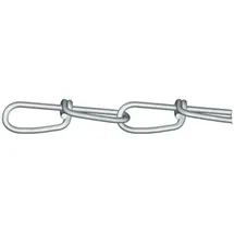 Dörner + Helmer 156603 Knotenkette Silber Stahl galvanisch verzinkt 30m Kettenglied Stärke 10mm