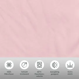 OTTO home Desner Uni Rosa 135 x 200 cm + 40 x 80 cm