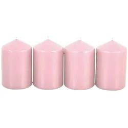 Adventskranzkerzen altrosa 4er-Set Weihnachtskerze Stumpen Wachskerze 50x80mm  Rosa