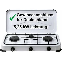Camping-Gas-Kocher Mobi 3-flammig, weiss