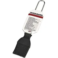 Fackelmann Backpinsel, Küchen-Pinsel mit Silikon-Borsten, hochwertiger Bratpinsel (Farbe: Silber/Schwarz),