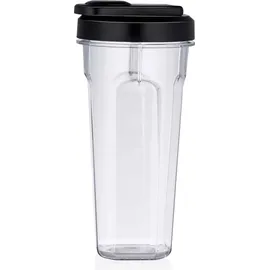 Alpina Smoothie Maker Mixer - Smoothie Mixer 300W - Inkl. Smoothie Becher 300ml und 600ml - 2 Geschwindigkeiten und Pulsierende Funktion - Edelstahl - Silber/Schwarz