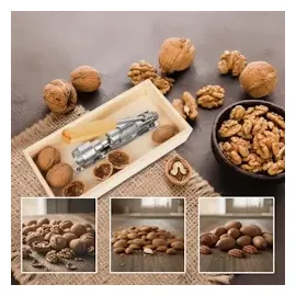 Relaxdays Retro Nussknacker mit Holzgriff und Hebel