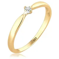 Elli DIAMONDS Verlobungsring Verlobungsring Diamant Brillantschliff (0.03 ct) 585 Gelbgold goldfarben 58 mm