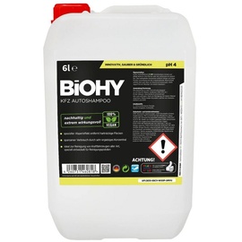 BiOHY Autoshampoo nachhaltig, Bio, 40-faches Hochkonzentrat, Abperleffekt, 6 Liter