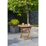 Gardenson Gartentisch, Teak, Holz, Teakholz, rund, eckig, 75 cm, klappbar, platzsparend, Holzmöbel, Holztische, Gartentische Holz