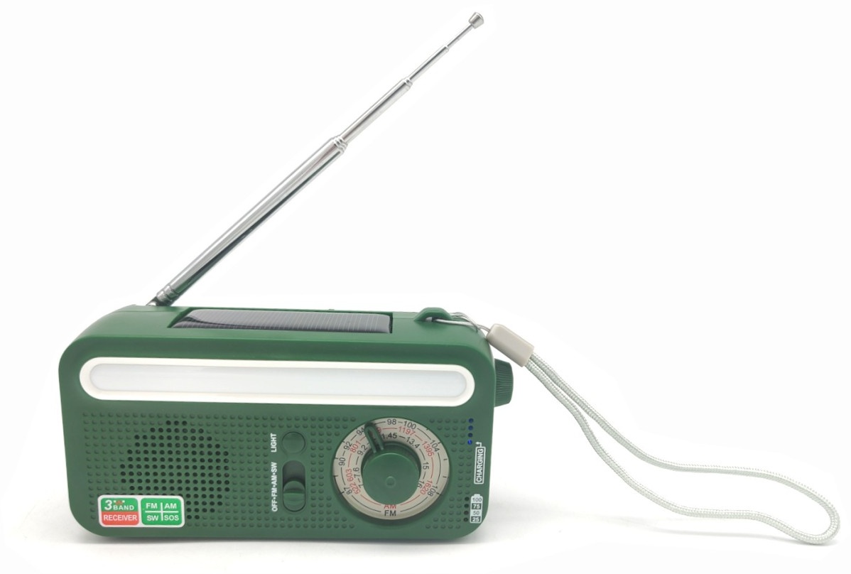 Solar Notfallradio R903 grün Dynamo multifunktions Emergency FM AM Radio Tasc...