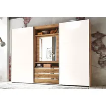 WIMEX Schwebetürenschrank Kleiderschrank Magie 300x65x216cm 2-türig plankeneiche weiß - braun