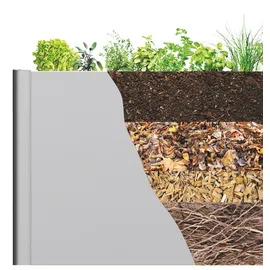 Biohort Hochbeet 152 x 53 x 77 cm Silber