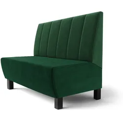 Meyer F | Gastrobank | B:H 200 x 90 cm | Dunkel Grün | Gestreift Doppelnaht | Samt
