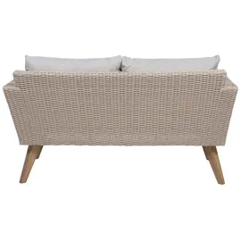 Beliani Rattan Lounge-Set braun