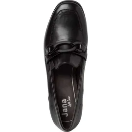 Jana Damen Trotteur mit Blockabsatz Vegan, Schwarz 39 EU