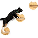 Kletterwand für Katzen Katzentreppe 3er Set Steps 15x15 cm in Beige Catwalk K...