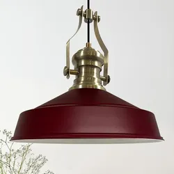 Bamyum Pendellampe Vintage, Neo-Asletl Lampe Kastanienbraun Groß Lampe