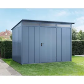 Hörmann Ecostar Gerätehaus Elegant-P 3,03 x 2,38 m Taubenblau