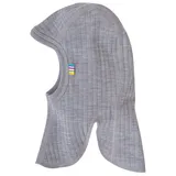 Joha Schlupfmütze Schalmütze Balaclava Merino-Wolle blau|grau 54