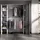 Dmora Kleiderschrank Manaslu 180 x 50 x 205 cm Weiß/Grau