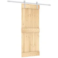 vidaXL Natürlich und Weiß rechts 80 x 210 cm Braun