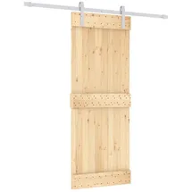 vidaXL Natürlich und Weiß rechts 80 x 210 cm Braun