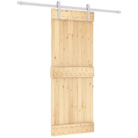 vidaXL Natürlich und Weiß rechts 80 x 210 cm Braun