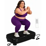 Nettlife Vibrationsplatte 9 Trainingsprogramme 199 Intensitätsstufen, 200 W, Vibration Plate Bluetooth Fitnessgeräte Zuhause Max. Belastung 200 KG schwarz