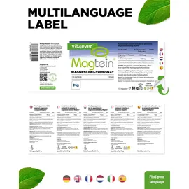 Vit4ever Magtein Magnesium L-Threonat Kapseln 120 St.