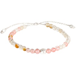 Samapura Wassermelonen Quarz Bracelet | Silber Faden Armbänder & Armreife   Damen 