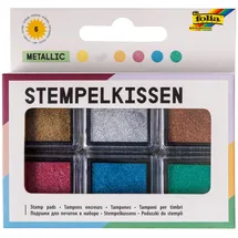 Folia Stempelkissen Set metallic, in bunt