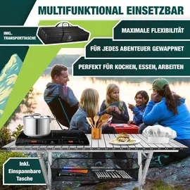 Kesser Campingtisch faltbar Silber