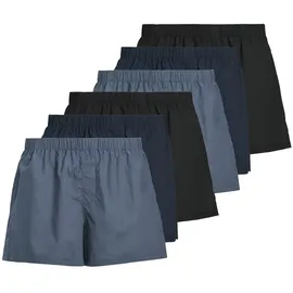 JACK & JONES Web-Boxershorts 6er Pack in Dunkelblau M