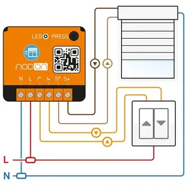 Nodon SIN-2-RS-01 EnOcean Unterputz-Rollladen-Modul Orange