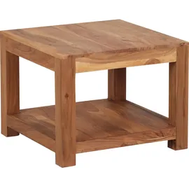 FineBuy Thio Braun Akazie 60 x 60 x 45 cm