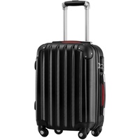 Koffer-Baron® Handgepäckkoffer Hartschalenkoffer Basic Handgepäck ABS schwarz