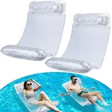 2er-set Pool-hängematten, Aufblasbare Poolmatratze, 4-in-1-zubehör Für Wasserhängematten, Schwimmende Pool-hängematte, Pool-netzmatratze Für Erwachsene