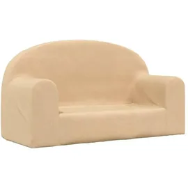 vidaXL Kindersofa 2-Sitzer Creme Polyester weich