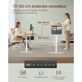 Songmics Höhenverstellbarer Schreibtisch elektrisch, 4 Speichertasten, 160 cm,
