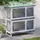 vidaXL Kleintierstall 4 Türen 120 x 60 x 100 cm grau