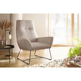 KAWOLA Sessel BISA Cord 82 x 102 x 82 cm Taupe