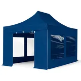 TOOLPORT Faltpavillon 3 x 4,5 m inkl. 4 Seitenteile Blau