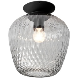&Tradition - Blown SW5 Deckenleuchte, Ø 28 x H 34 cm, silber / schwarz