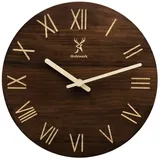Holzwerk Wanduhr 40 cm LAUENAU braun