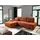 Fun Möbel Ecksofa Sofa mit Schlaffunktion VOGAR Stoff Poso Rostbraun Ottomane Links - Braun