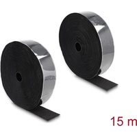 Delock Klettband Klettband 15m x 50mm Strapazierfähig und selbstklebend 50 mm)