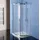 Polysan EASY LINE Duschabtrennung Viertelkreis mit Schiebetür 90 x 190 cm Silber/Transparent EL2638
