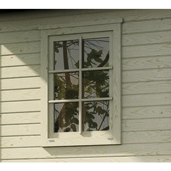 WEKA Zusatzfenster für Gartenhäuser, Holz/Glas - beige