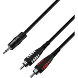 Adam Hall Cables K3 YWCC 0600 Audiokabel 3,5 mm Klinke stereo auf 2 x Cinc