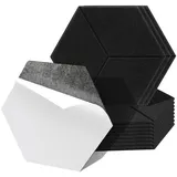 Clanmacy Akustikplatte 12 stuks Akustikplatten Hexagonal Selbstklebend Akustikplatte Schwarz, (12-St) schwarz 15 cm x 15 cm x 0.9 cm
