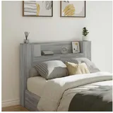 vidaXL Kopfteil Graues Sonoma 140 x 16,5 x 103,5 cm Holzwerkstoff