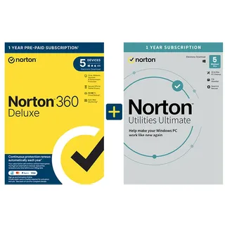 NortonLifeLock Norton 360 Deluxe 2025 5 Geräte 1 Jahr DE Win Android iOS
