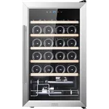 Cecotec Getränkekühlschrank - 24 Flaschen Bolero GrandSommelier 2450 Inox Compressor. Einstellbare Temperatur von 5-18°C, Hohe Leistung, Leiser Betrieb und vibrationsfrei